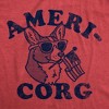 Womens Funny T Shirts Americorg Sarcastic Fourth Of July Dog Graphic Tee For Ladies - Crazy Dog Women's T Shirt - 2 of 4