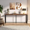 Gulches Rustic Industrial Console Table, Extra Long, Easy Assembly, Brown, 70.9" - 2 of 4