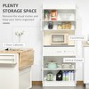 72" Kitchen Buffet with Hutch, Freestanding Pantry Cabinet with Utility Drawer, 2 Door Cabinets, Adjustable Shelves and Countertop - 4 of 4