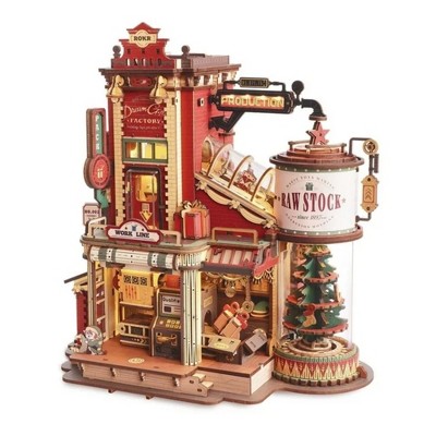 ROBOTIME 3D Puzzles, Wooden Puzzle Magic Factory Model with Exquisite Accessories, Unique Puzzle for Kids Adults, Multicolored, 9.61"*10.08"*6.42"