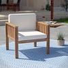 Kanmill Outdoor Lounge Chair With Cushions - Natural - SEI - 2 of 4