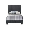 Sapphtopaz Modern Twin Size Bed Frame with Headboard Upholstered Platform Bed with Slat Support for Bedroom, Apartment, Hotel - 3 of 4