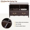 CAVINAS Wooden Shoe Cabinet，Modern Storage Bench with Shelves, Sliding Doors and Removable Cushion for Entryway, Living Room - 3 of 4