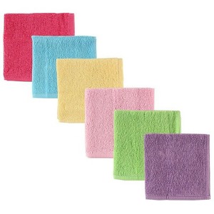Luvable Friends Baby Girl Super Soft Cotton Washcloths, Pink, One Size - 1 of 1