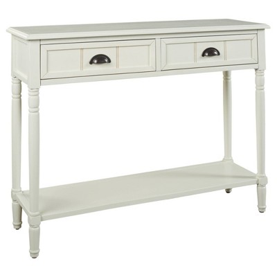 Goverton Sofa and Console Table White - Signature Design by Ashley: Vintage Entryway Storage with Shelves