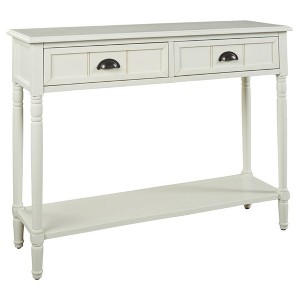 Goverton Sofa and Console Table White - Signature Design by Ashley: Vintage Entryway Storage with Shelves - 1 of 4