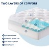 Vipbear 3/4 Inch Dual Layer Memory Foam Mattress Topper for Back Pain Queen,2 Inch Cooling 5-Zone Gel Memory Foam +1 Inch Down Alternative Pillow Top - 4 of 4