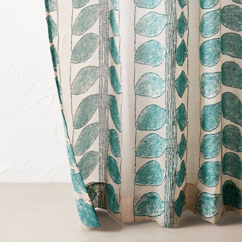 1pc Sheer Vines Burnout Window Curtain Panel Green - Opalhouse™ designed with Jungalow™, 3 of 9