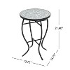 Christopher Knight Home Bonnet Outdoor Round Side Table with Mosaic-Style Top and Curved Iron Legs - 3 of 4