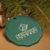 Saint Leo University Primary Logo Porcelain Scalloped Holiday Christmas Tree Ornament  2.8" (7.1 cm) - 4 of 4
