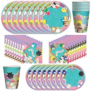 Treasures Gifted Squishmallows Birthday Party Supplies - Tableware Classic Set for 16 Guests - Plates, Cups & Napkins - 1 of 4