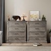 4/5 Drawer Dresser for Bedroom, Farmhouse Tall Chest of Drawers with Metal Handles, - 3 of 4