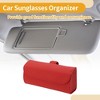 Unique Bargains Universal Car Sunglasses Case Magnetic Storage Box PU 6.69"x1.96" 1 Pcs - 3 of 4