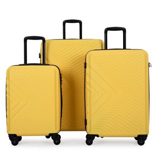 Whisen 3-Piece Set(20/24/28 in.) Hardshell Spinner Suitcase Luggage Sets with TSA Lock  and Two Hooks - 1 of 4
