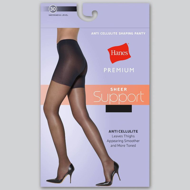 Hanes Premium Women's Sheer High Waist Shaping Pantyhose, 3 of 4