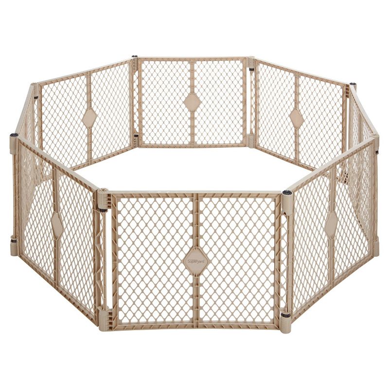 Toddleroo by North States Superyard Indoor Outdoor 8 Panel Freestanding Gate, 1 of 8