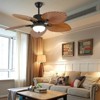 YIYIBYUS 52In 3-Speed Ceiling Fan With 5 Tropical Palm Carved Blades - 3 of 4