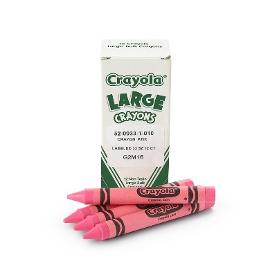 Crayola Large Crayons 12 Pack Carnation Pink 52-0033-010
