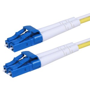 Monoprice Fiber Optic Cable -  50 Meter - Yellow | LC to LC, 9/125 Type, Single Mode, Duplex - 1 of 2