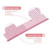 Unique Bargains Stainless Steel Rounded Ends Gentle Care Pet Comb 3 Pcs - 3 of 4