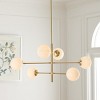 Bassett 6 Light 32" Height Adjustable Chandelier - CHA7003 - Gold - Safavieh - 4 of 4