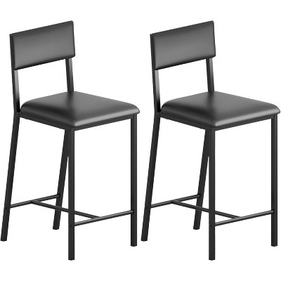 Bar Stools, Set of 2/4 Dining Chairs, Kitchen Breakfast Chairs with Upholstered, 26" Tall Counter Bar Stools, Easy Assembly, for Dining Room