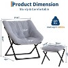 Garvee XL Foldable Saucer Chair with Plush Faux Fur, Non-Slip Base, Comfortable Lounge Accent Chair for Teens & Adults - 2 of 4