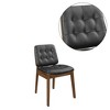 Simple Relax Set of 2 Side Chairs in Natural Walnut and Black - 3 of 4
