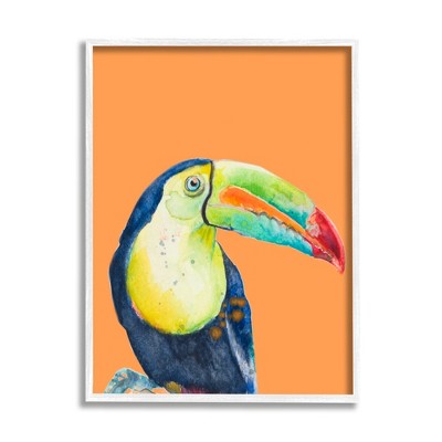 Stupell Industries Tropical Toucan Vivid Portrait Framed Giclee