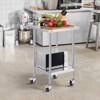 VEVOR 24 x 24 x 40 Inch Stainless Steel Work Table, Commercial Food Prep Worktable with Casters, Heavy Duty Prep Worktable, Metal Work Table - 2 of 4