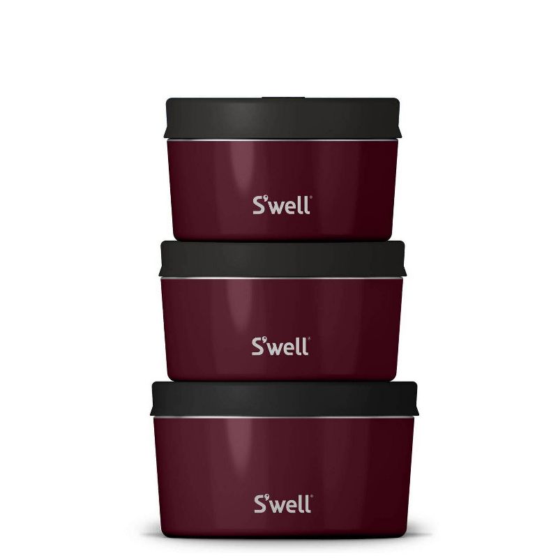 S&#39;well Food Storage Canister Set Wild Cherry, 1 of 6