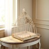 Vintage Birdcage Flower Basket ¨C Handmade Distressed Metal Decorative Cage with Floral Embellishments - 4 of 4