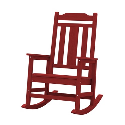 Hyleory HDPE Modern Resin Rocking Chair, Extra Wide Outdoor Adirondack Chair