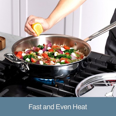 All-Clad 4qt Stainless Steel Saute Pan - Thumbnail 3