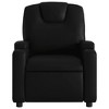 vidaXL Black Faux Leather Recliner - Manual Reclining Function, Dual Cup Holders, 135-Degree Tilt, Padded Armchair for Living Room - 4 of 4