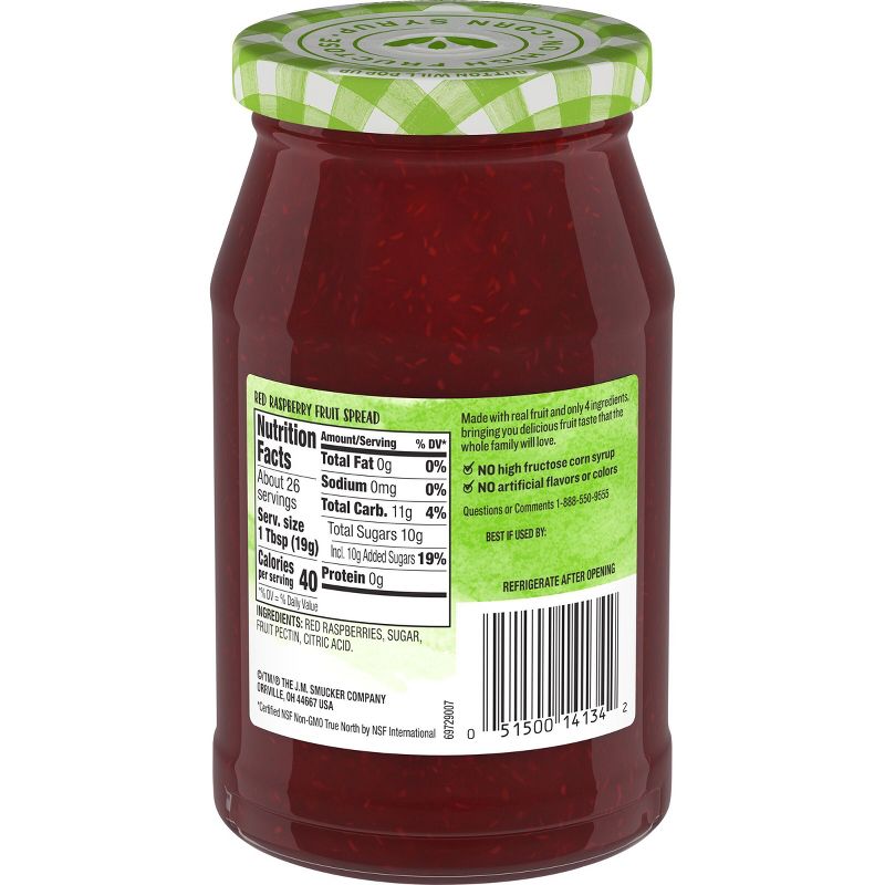 Smucker&#39;s Natural Red Raspberry Fruit Spread - 17.25oz, 4 of 7