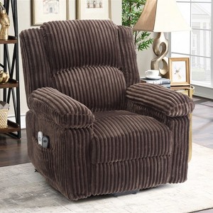 Power Lift Recliner Chair with Heat & Massage, Electric Lift Recliner with Padded Seat & 2 Side Pockets, Single Sofa Seat for Living Room - 1 of 4