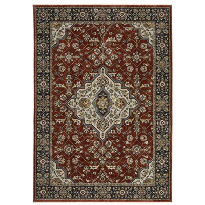 Oriental Weavers Aberdeen 4151R Red/ Blue Indoor Area Rug - 2' x 3'