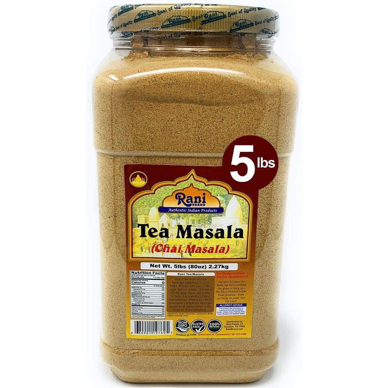 Tea (Chai) Masala, Indian 6-Spice Blend - 80oz (5lbs) 2.27kg - Rani Brand Authentic Indian Products, 1 of 6