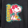 Women's - Peanuts - Peanuts Snoopy Woodstock Lightweight French Terry Wide Neck Long Sleeve Shirt - 2 of 4