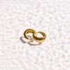 EVRY JEWELS WATERPROOF Gold or Silver Plated Stainless Steel Teardrop Small Curve Hoop Earrings - 4 of 4