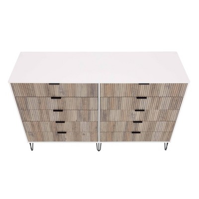 White and Grey Double Dresser with Soft Close Drawers