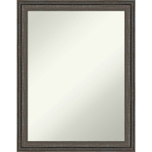 22"x28" Non-Beveled Upcycled Wood Bathroom Wall Mirror Brown/Gray - Amanti Art: Modern Rectangle, Wall Mount - 1 of 4