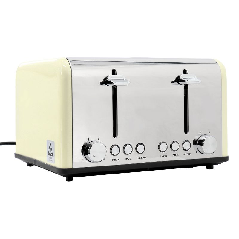 Redmond 4-Slice Extra Wide Slot 1650W Stainless Steel Toaster in Cream, 1 of 6