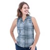 Old Ranch Brands Women's Rae Smocked Button Front Tank - 4 of 4