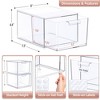 Sorbus Clear Stackable Acrylic Drawer Makeup Organizer - for Vanity, Bathroom, Under Sink, Cabinets, Jewelry, and More - 4 of 4
