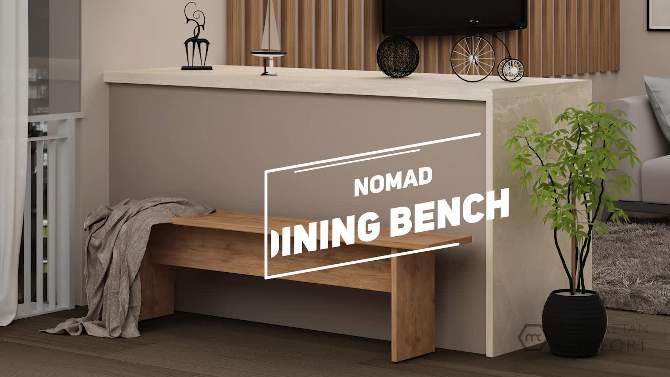67.91&#34; Nomad Dining Bench Natural - Manhattan Comfort, 2 of 12, play video