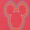 Women's - Disney - Rainbow Outline Mickey Silhouette Short Sleeve Graphic T-Shirt - 2 of 4