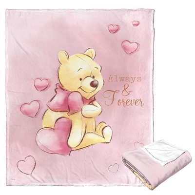 Disney Winnie the Pooh Love Always Pooh Silk Touch Throw Blanket 50x60 Inches