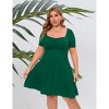 Womens Plus Size Casual Dresses Wrap V Neck Maxi Dress - 3 of 4